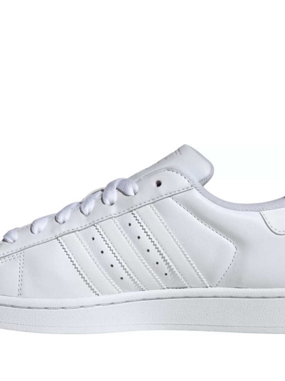 adidas White Classic Superstar Low-Top Sneakers, Size 12 US - Picture 4 of 14